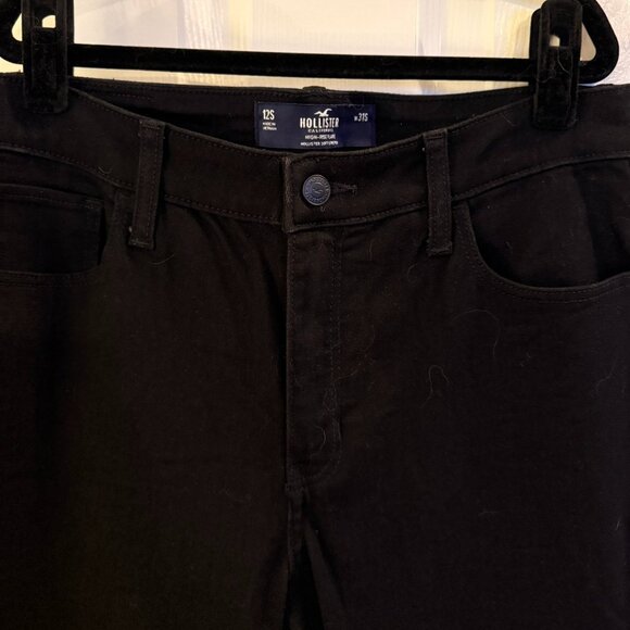 Hollister Black Flare Jeans Denim High Rise 12S / 12 Short / 31S - Picture 3 of 7